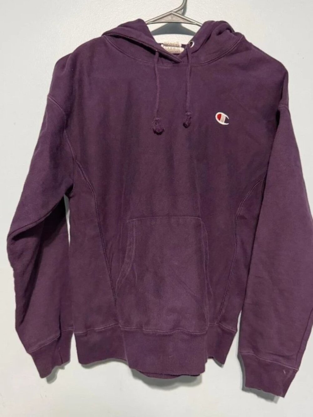 Champion Reverse Weave Pullover Hoodie Purple Medium